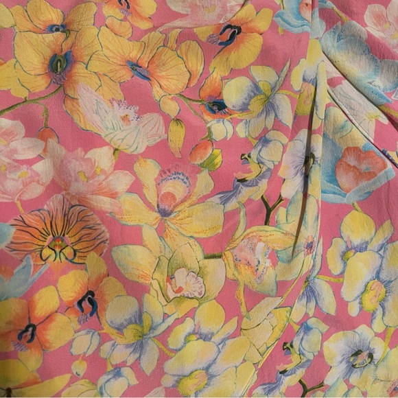 LA FUORI 100% Silk Floral Skirt NWOT - Picture 11 of 15